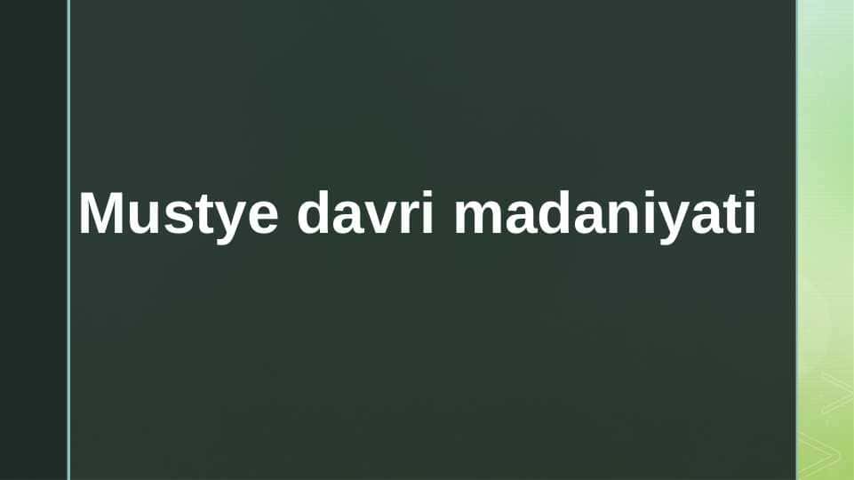 Mustye davri madaniyati