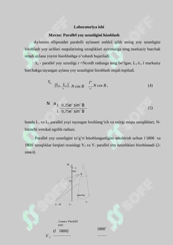Parallel yoy uzunligini hisoblash