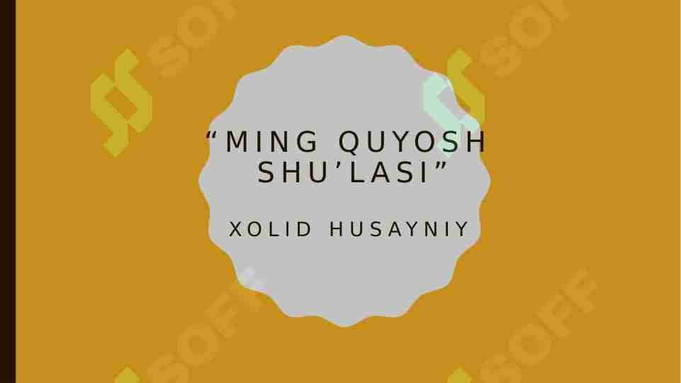 Ming quyosh shu'lasi asari tahlili
