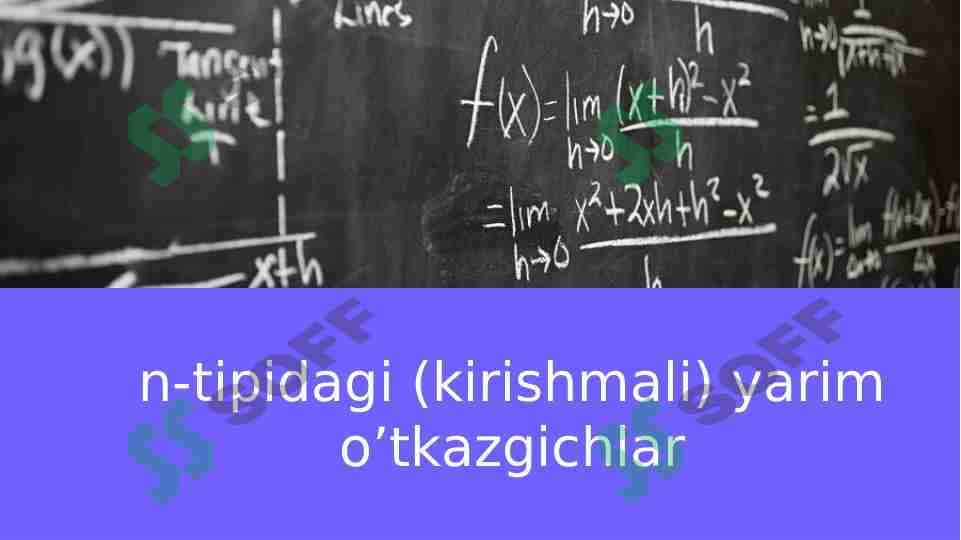 n-tipidagi (kirishmali) yarim o’tkazgichlar