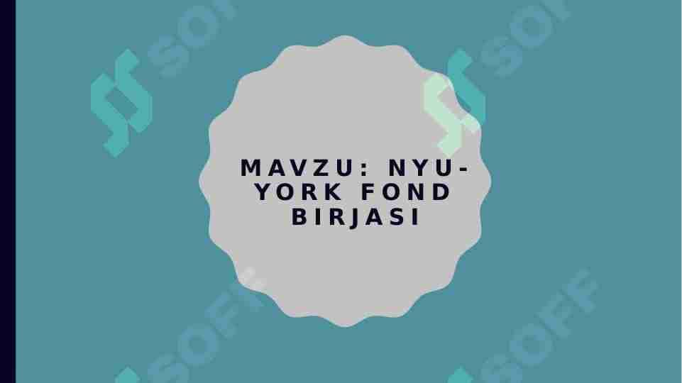 nyu-York fond birjasi