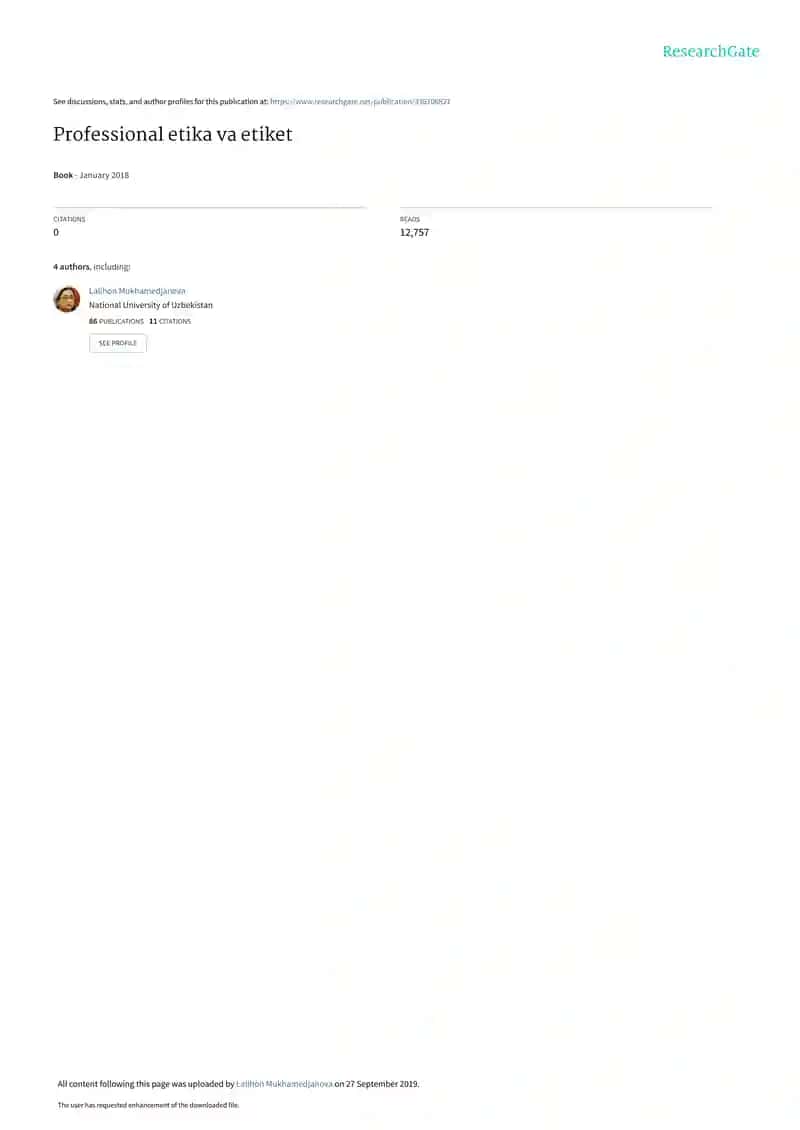 Professional etika va etiket
