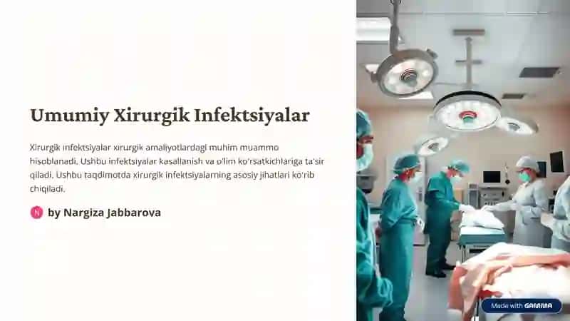 Umumiy Xirurgik Infektsiyalar