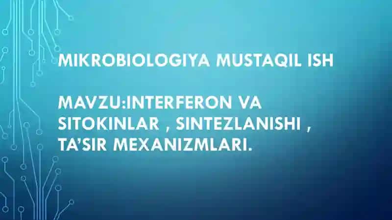 Mikrobiologiya mustaqil ish
