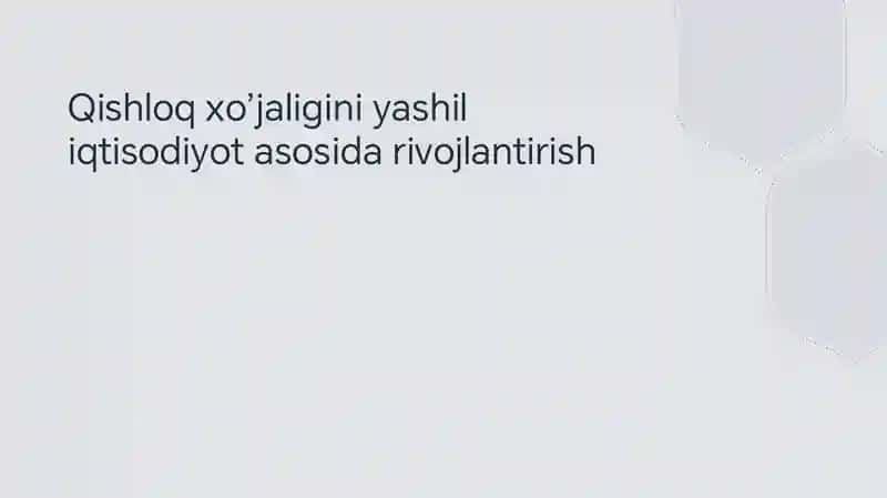 Yashil iqtisodiyot