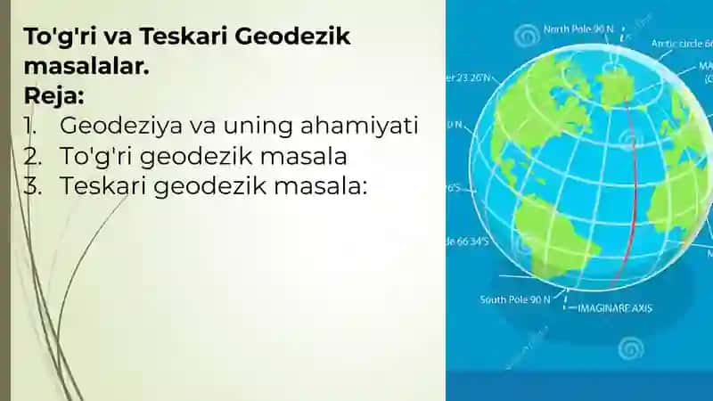 To'g'ri va Teskari Geodezik