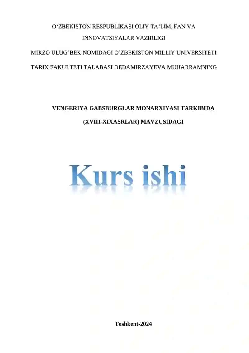XVIII-XIX asrlarda Vengriyada Gabsburglar Monarxiyasi