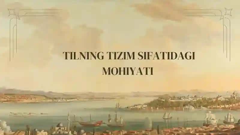 TILNING TIZIM SIFATIDAGI MOHIYATI
