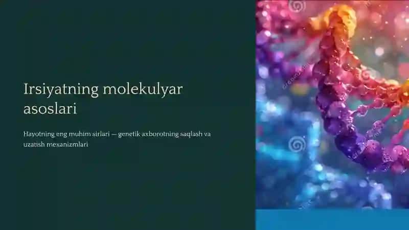 Irsiy Axborotning Molekulyar Asoslari