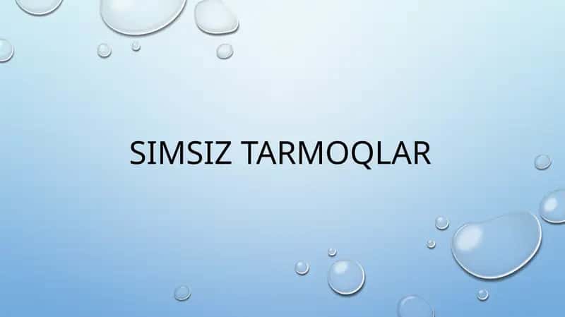 Simsiztarmoqlar