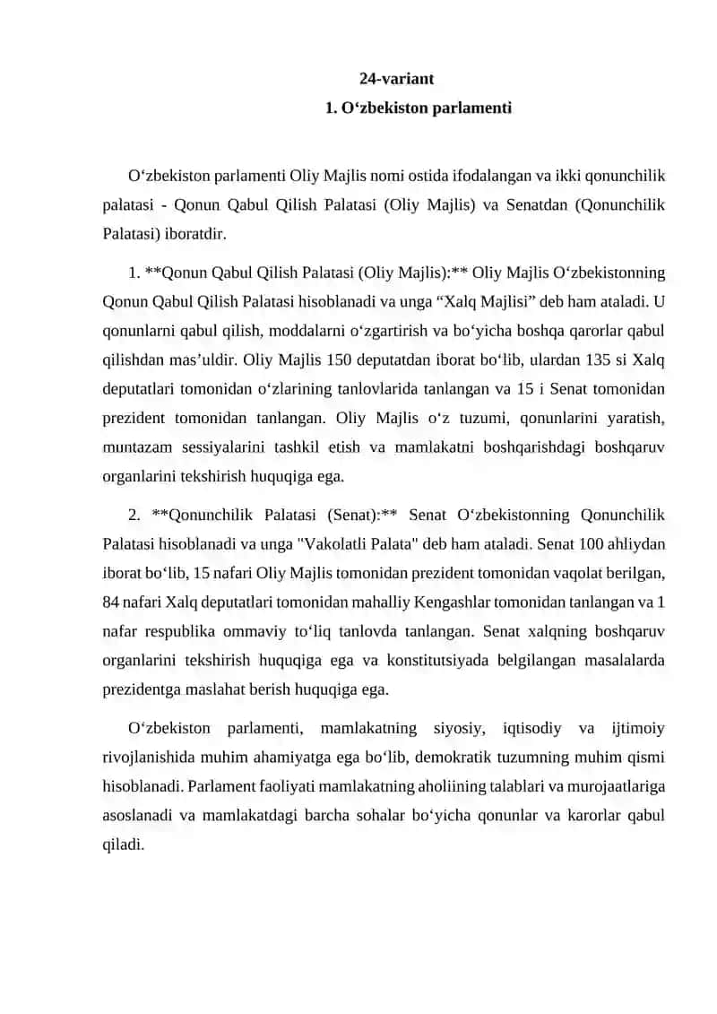 O‘zbekiston parlamenti