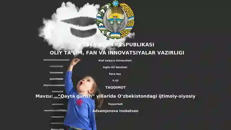 "Qayta qurish" yillarida O‘zbekistondagi ijtimoiy-siyosiy