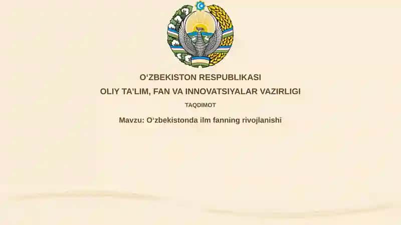O'zbekistondagi ilm fanining rivojlanishi