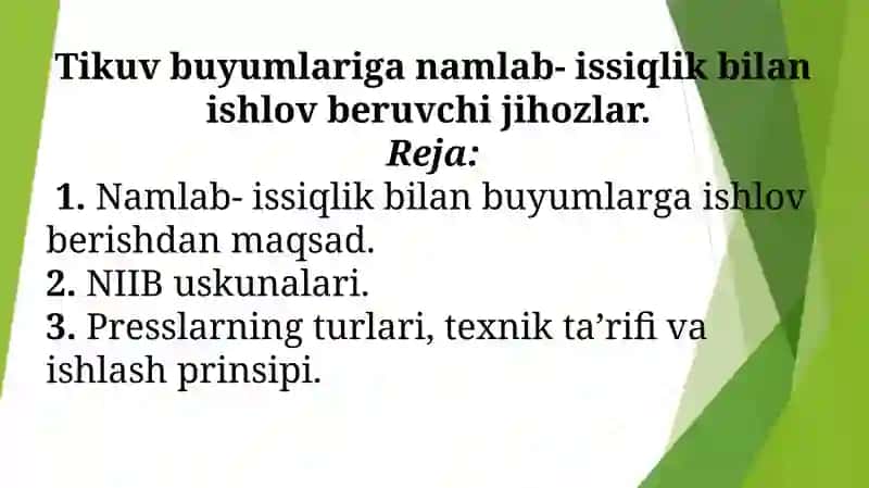 Nаm-issiqlik bilаn ishlоv bеrish