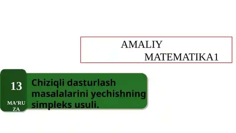 AMALIY MATEMATIKA1