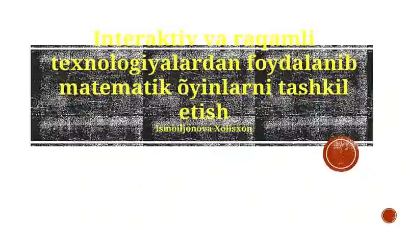 Matematik õyinlarni tashkil etish