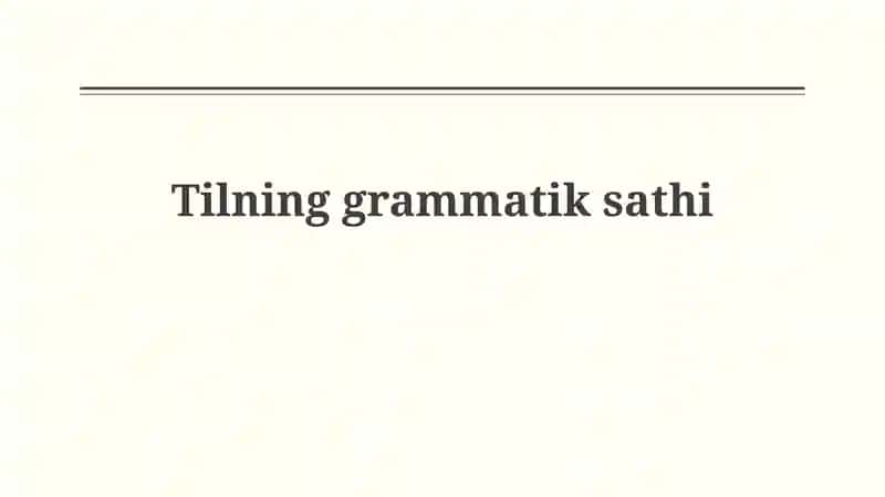 Tilninggrammatiksathi