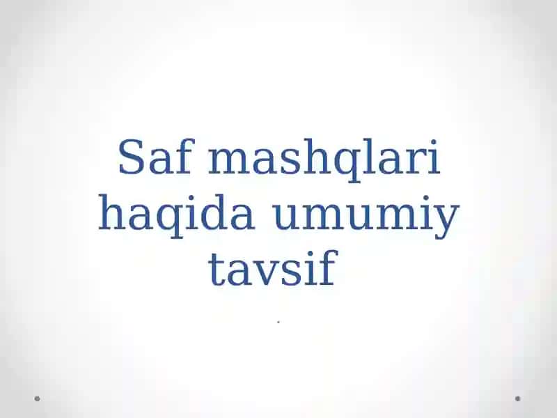 Safmashqlari