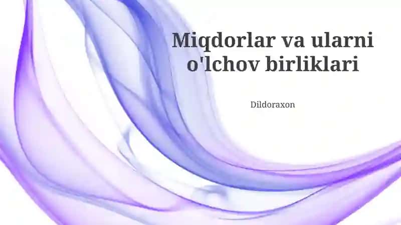 O'lchov birliklari