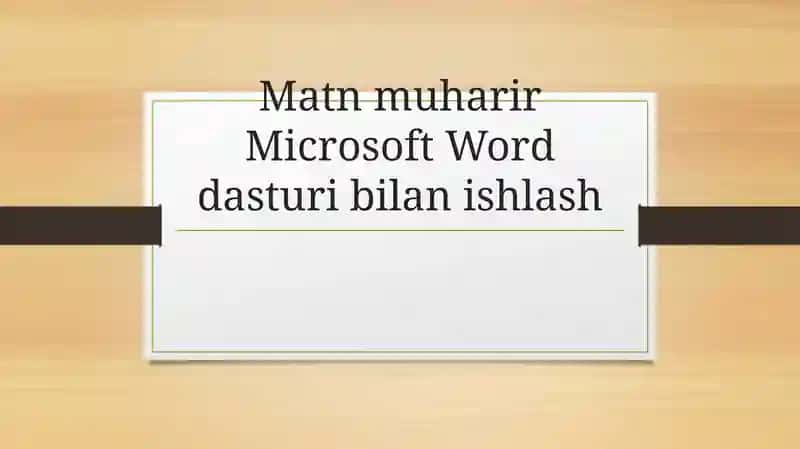 Microsoft Word dasturi