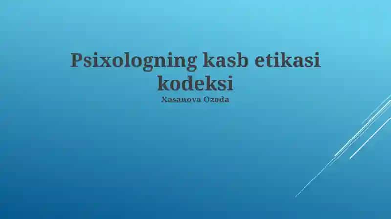 Psixologning kasb etikasi kodeksi