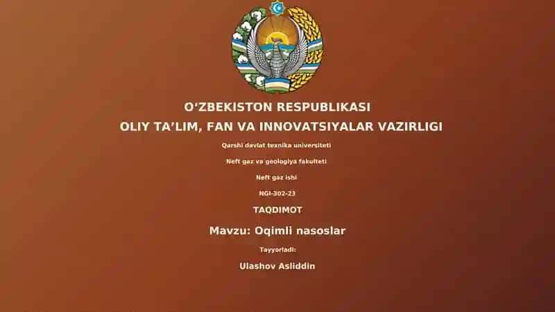 Oqimli nasoslar