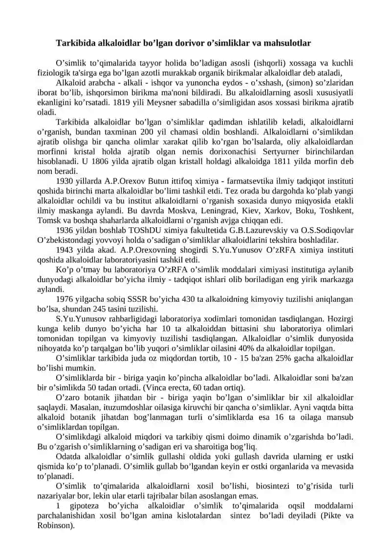 Alkaloidlar