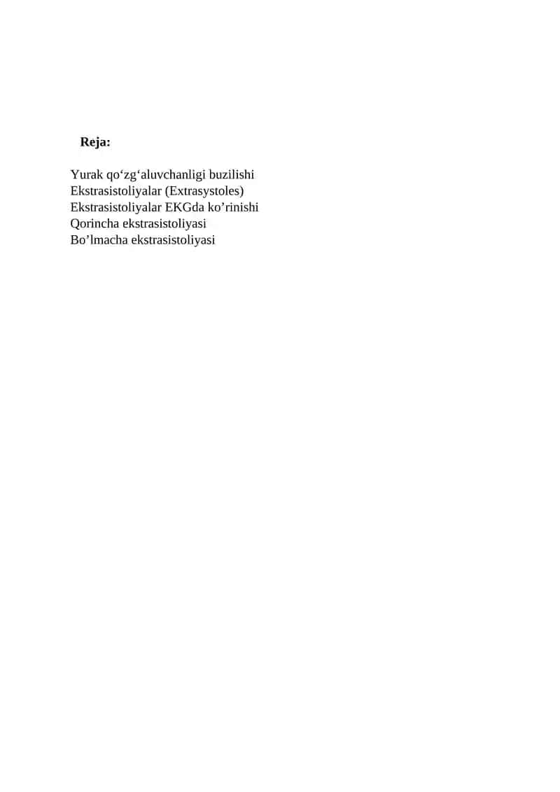 Yurak qo'zg'aluvchanligi buzilishi Patofiziologiyasi