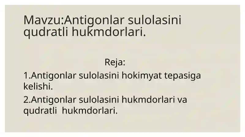 Antigonlar sulolasini qudratli hukmdorlari