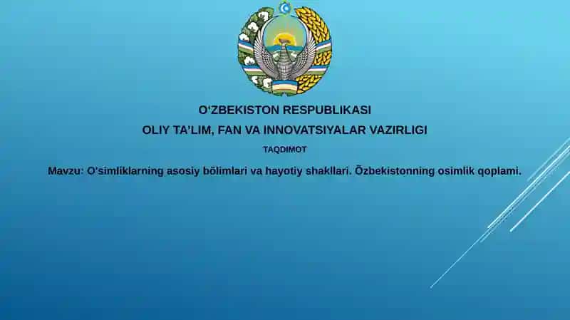 O'simliklarning asosiy boʻlimlari va hayotiy shakllari