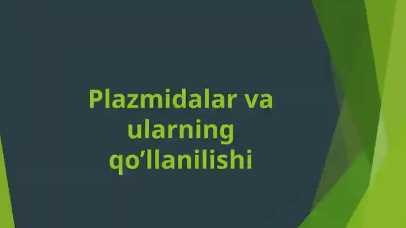 Plazmidalar va ularning qo’llanilishi
