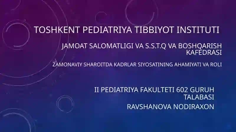 Jamoat salomatligidan prezintatsiya