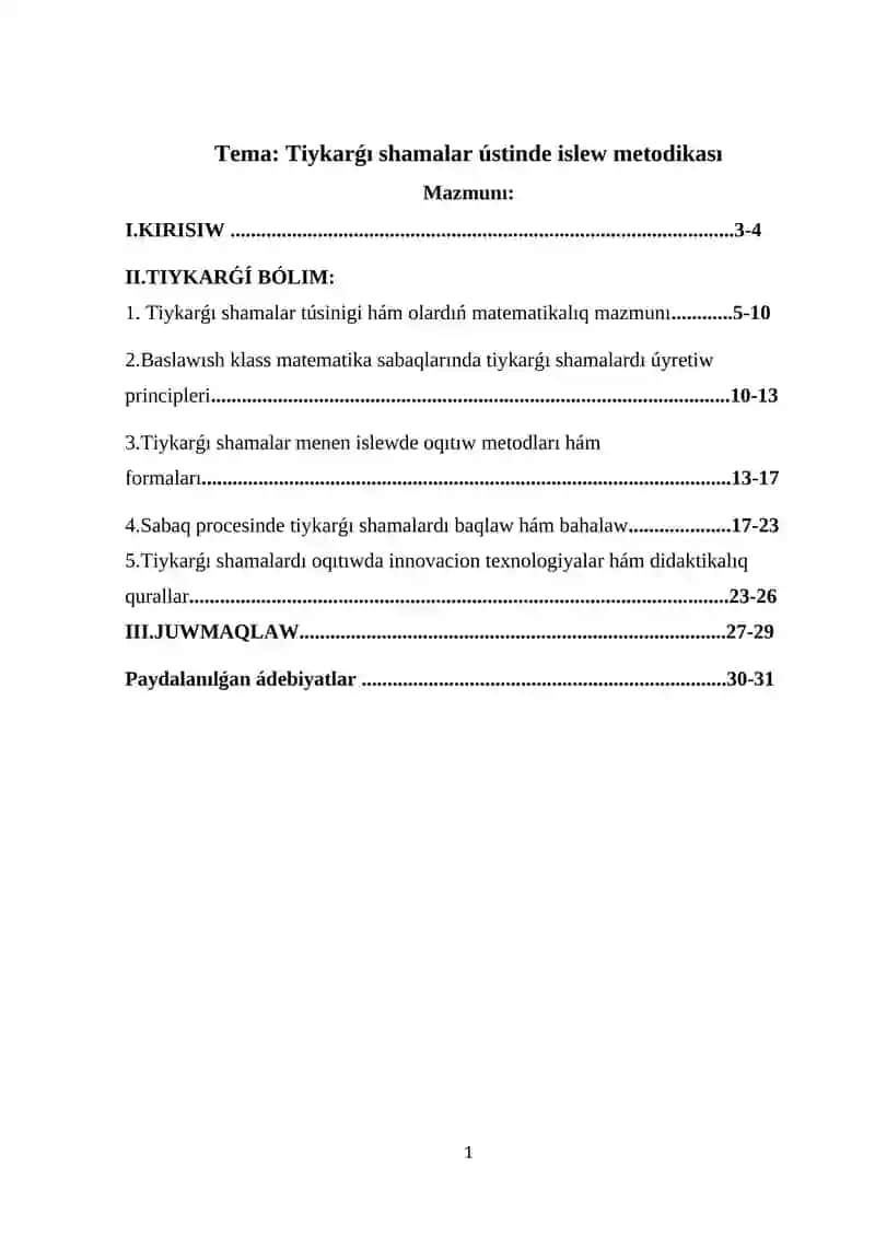 kurs ishi
