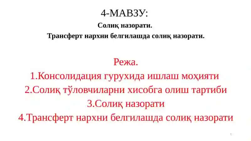 Солиқ назорати