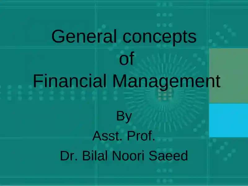 General concepts of Financial Management
