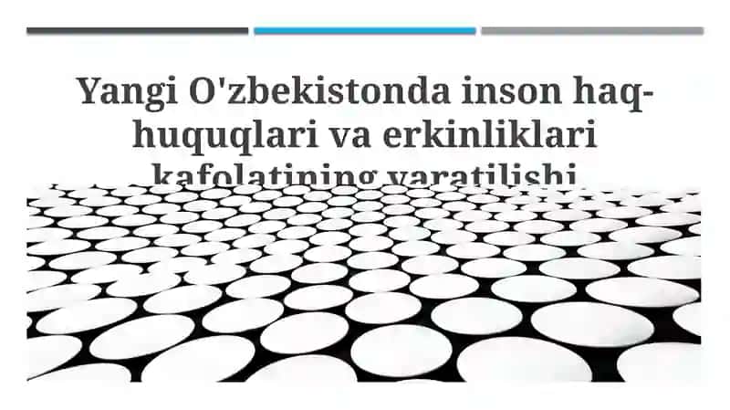 Konstitutsiyaviy islohotlar va inson huquqlari kafolatlari