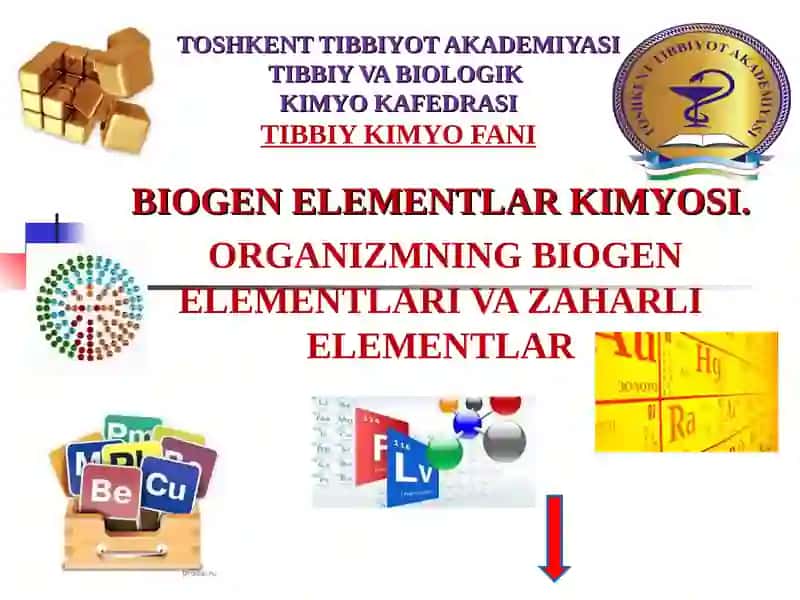 Biogen Elementlar Kimyosi