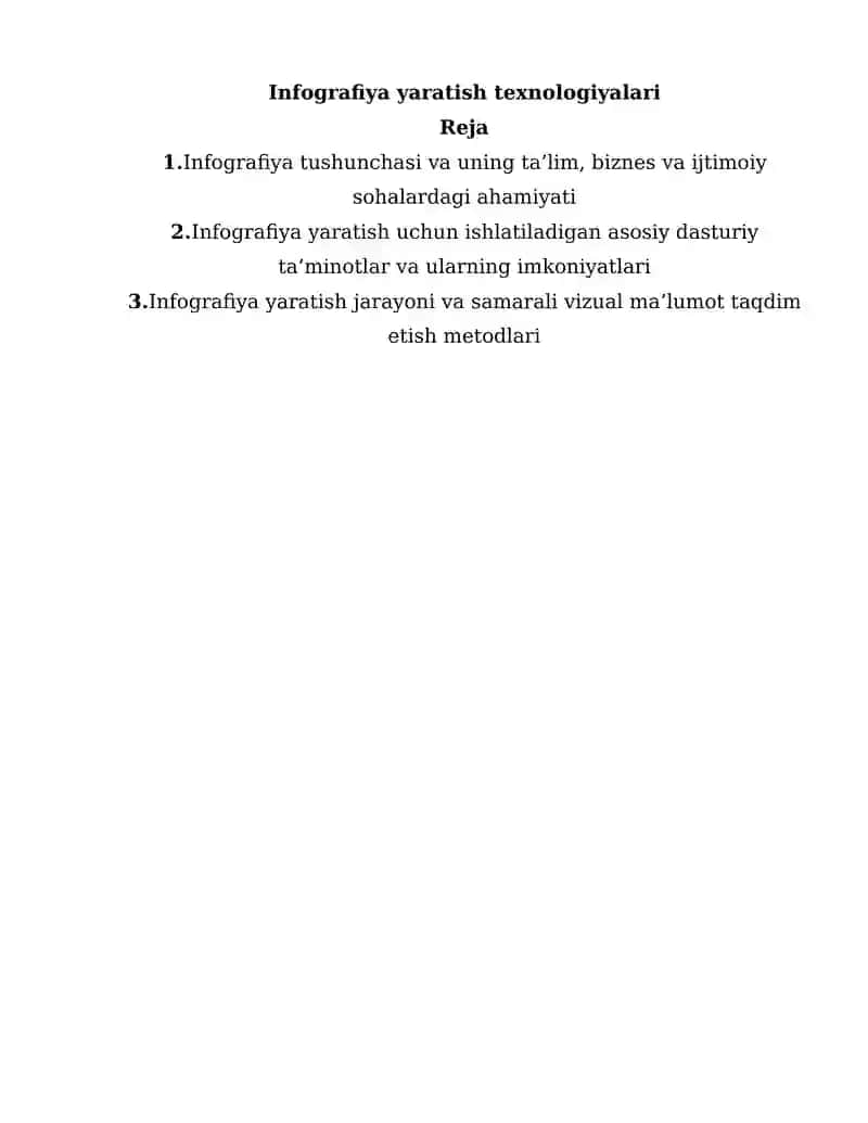 Infografiya yaratish texnologiyalari