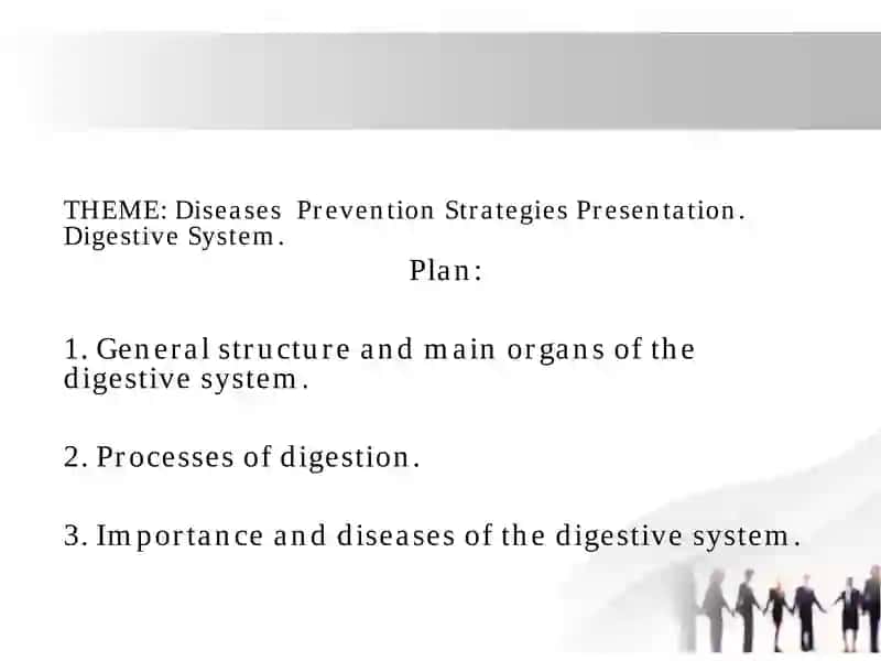 Diseases Prevention Strategies Presentation. Digestive System.