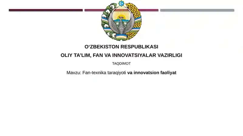 Fan-texnikataraqiyotivainnovatsionfaoliyat