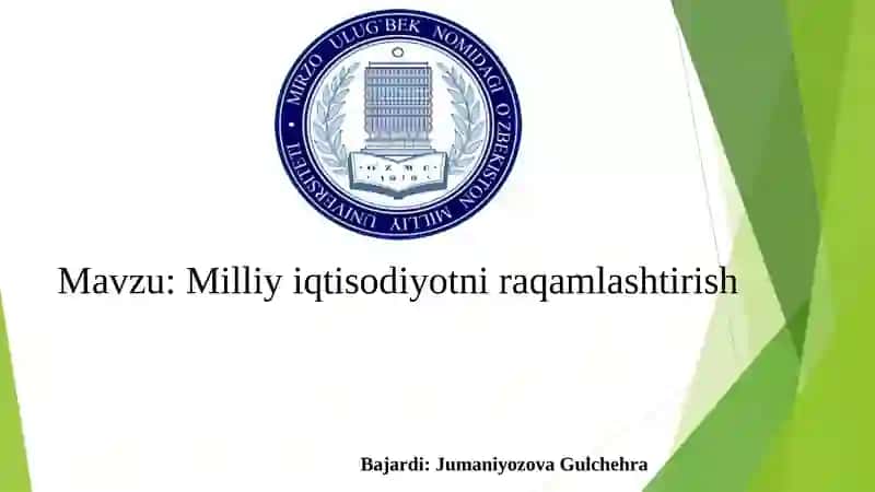 Milliy iqtisodiyotni raqamlashtirish