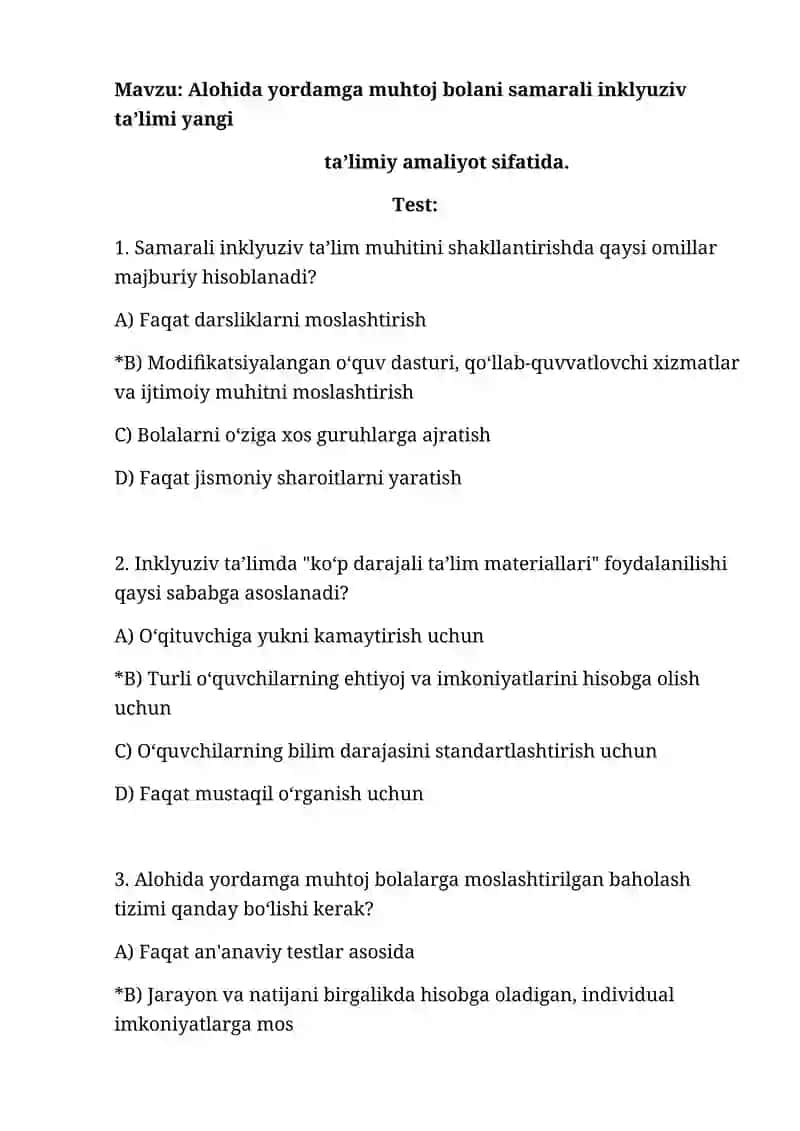Samarali inklyuziv ta'lim