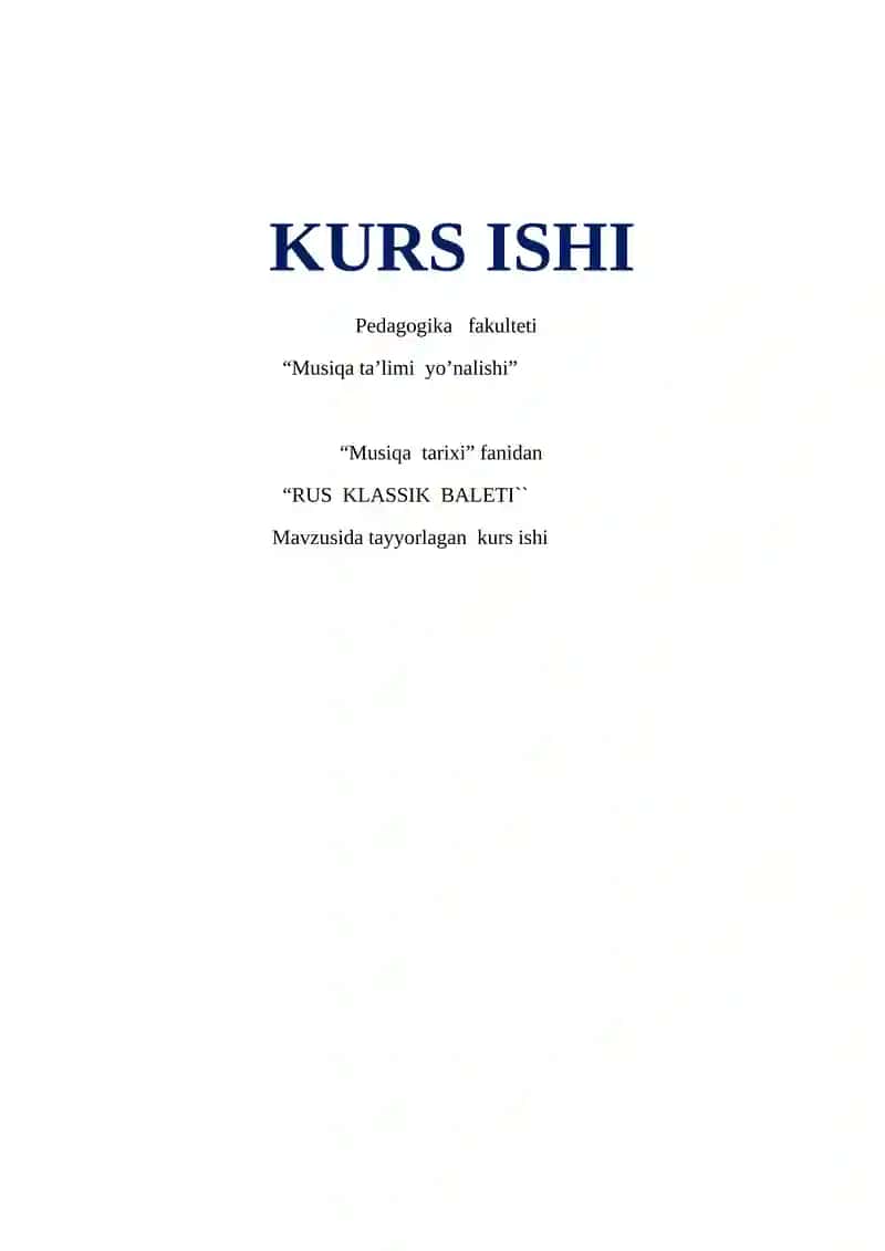 RUS KLASSIK BALETI