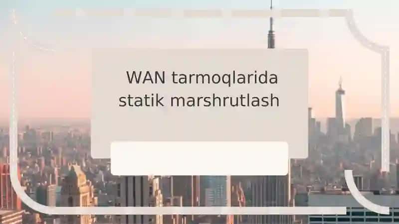 Statik marshrutlash