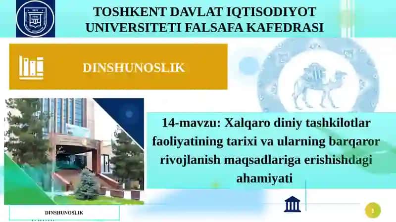Xalqaro diniy tashkilotlar faoliyatining tarixi