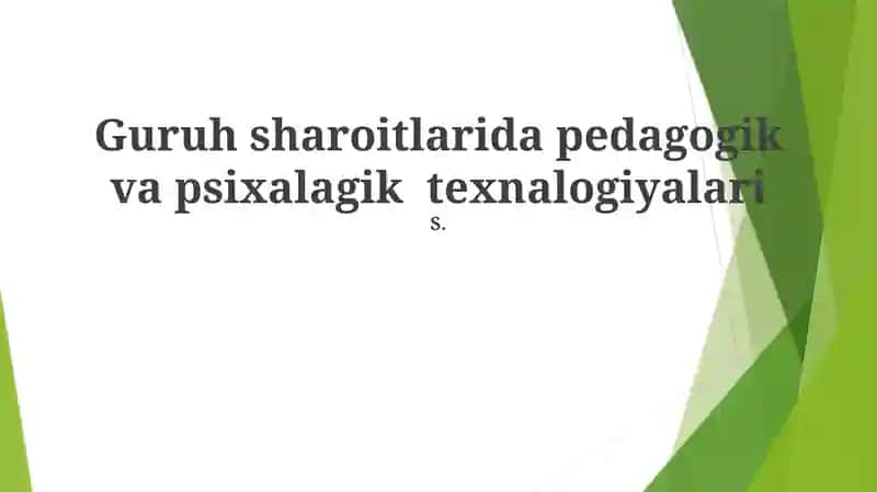 Pedagogik va Psixologik Texnologiyalar