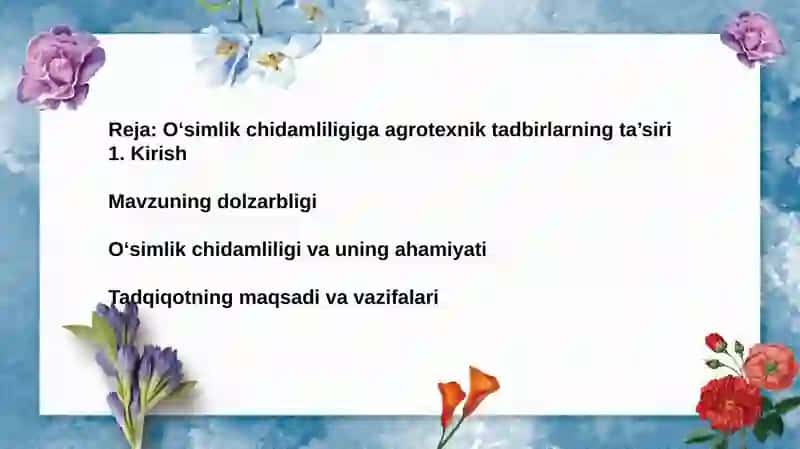 O'simlik_chidamliligiga_agrotexnik_tadbirlarning_ta'siri