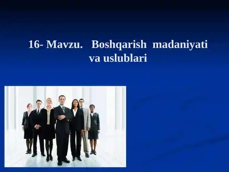 Madaniyat va menejment