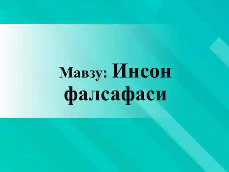 Инсон фаолиятининг таркиби