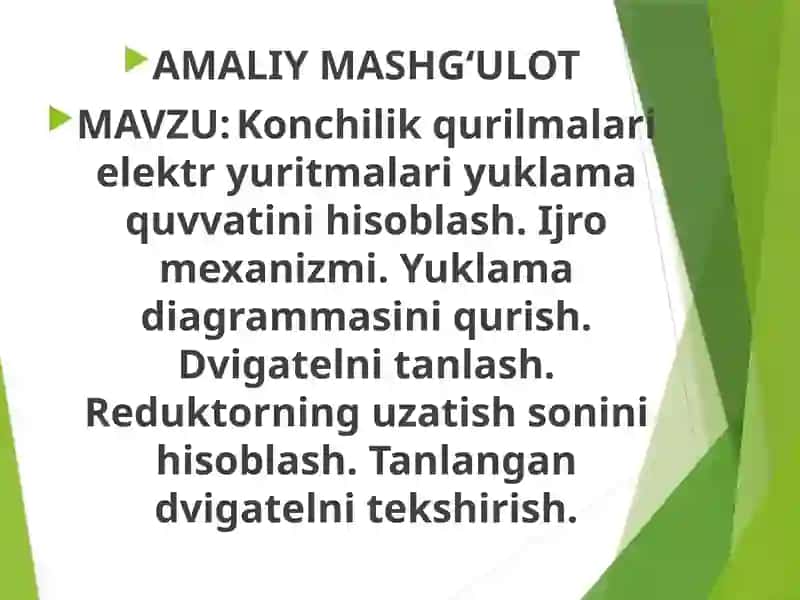 Konchilik qurilmalari elektryuritmalari